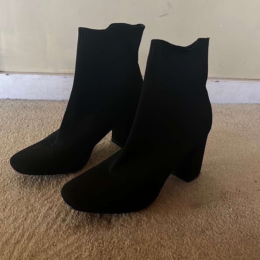 Black sock booties